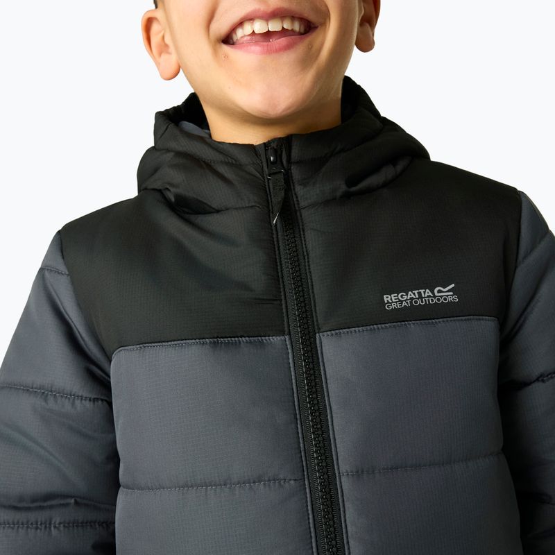 Gyerek bélelt kabát REGATTA Lofthouse black/seal grey 6