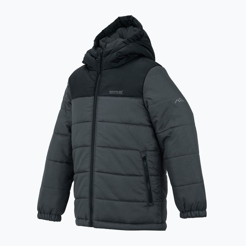 Gyerek bélelt kabát REGATTA Lofthouse black/seal grey 10
