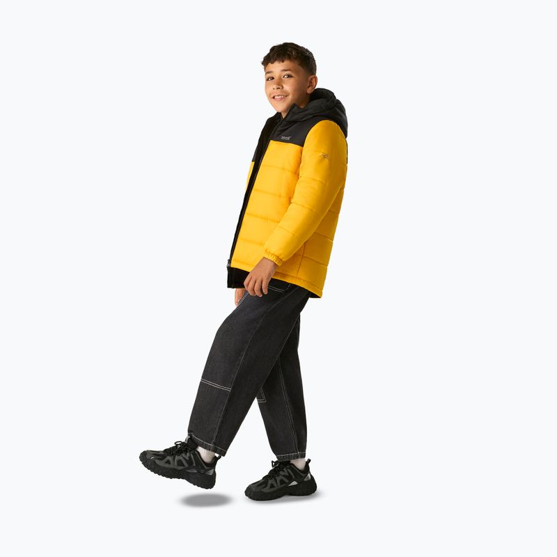 Gyerek bélelt kabát REGATTA Lofthouse black/mustard 3