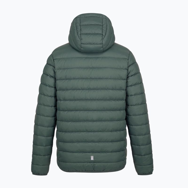Gyerek bélelt kabát REGATTA Lofthouse dark forest green/wild lime 14