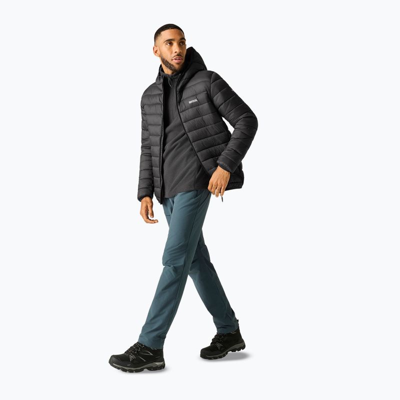 Férfi pehelykabát REGATTA Hooded Marizion black/burnt henna 2