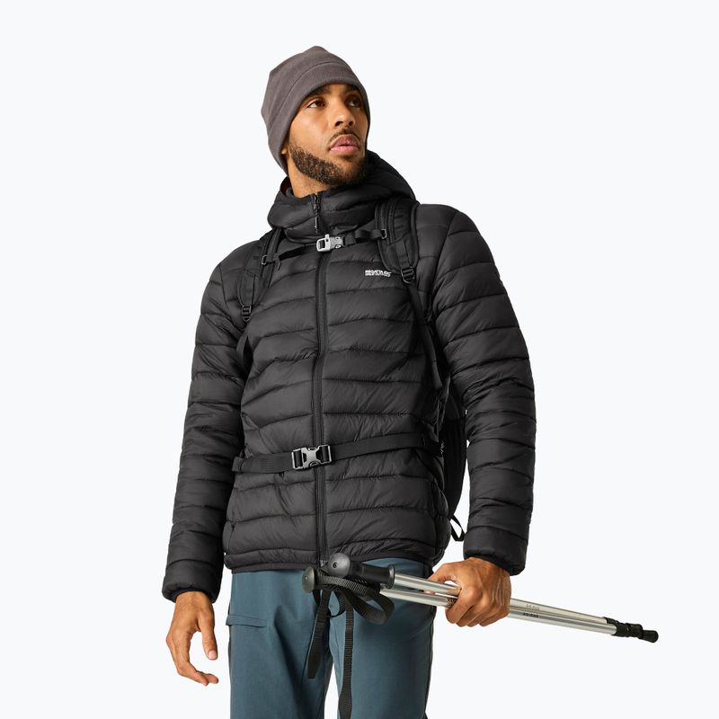 Férfi pehelykabát REGATTA Hooded Marizion black/burnt henna 3