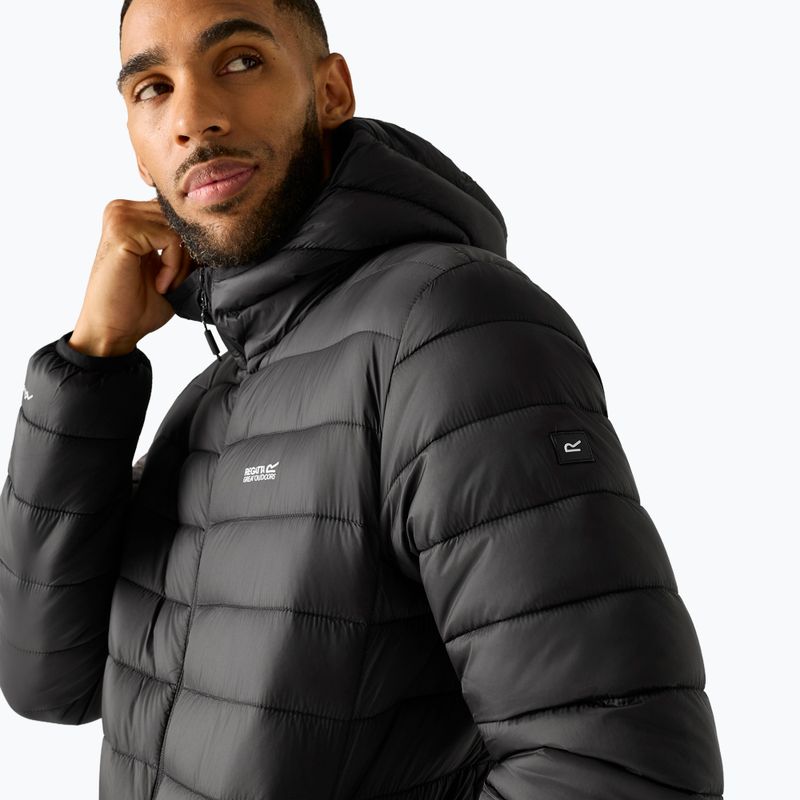 Férfi pehelykabát REGATTA Hooded Marizion black/burnt henna 5