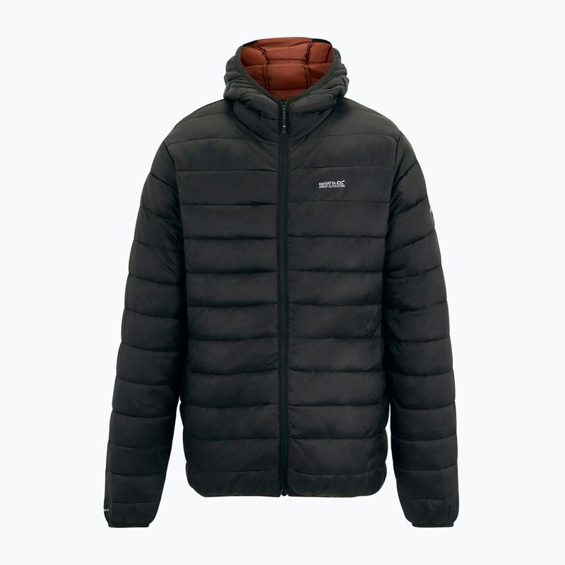 Férfi pehelykabát REGATTA Hooded Marizion black/burnt henna 9