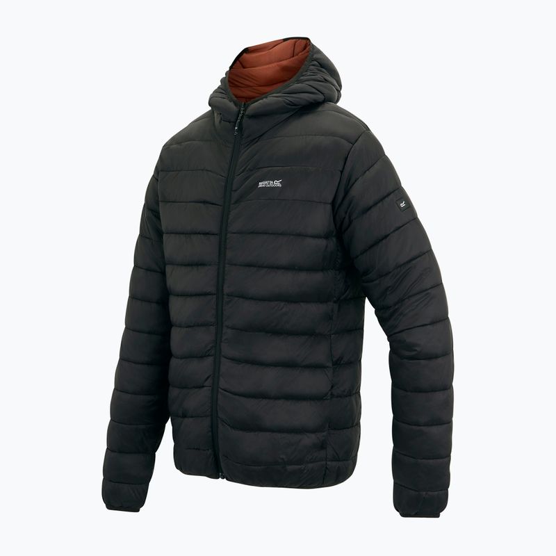 Férfi pehelykabát REGATTA Hooded Marizion black/burnt henna 11