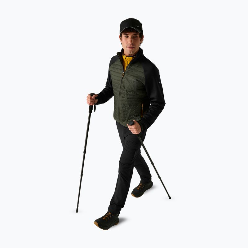 Férfi hibrid kabát REGATTA Clumber Hybrid dark khaki/black/sunset 2