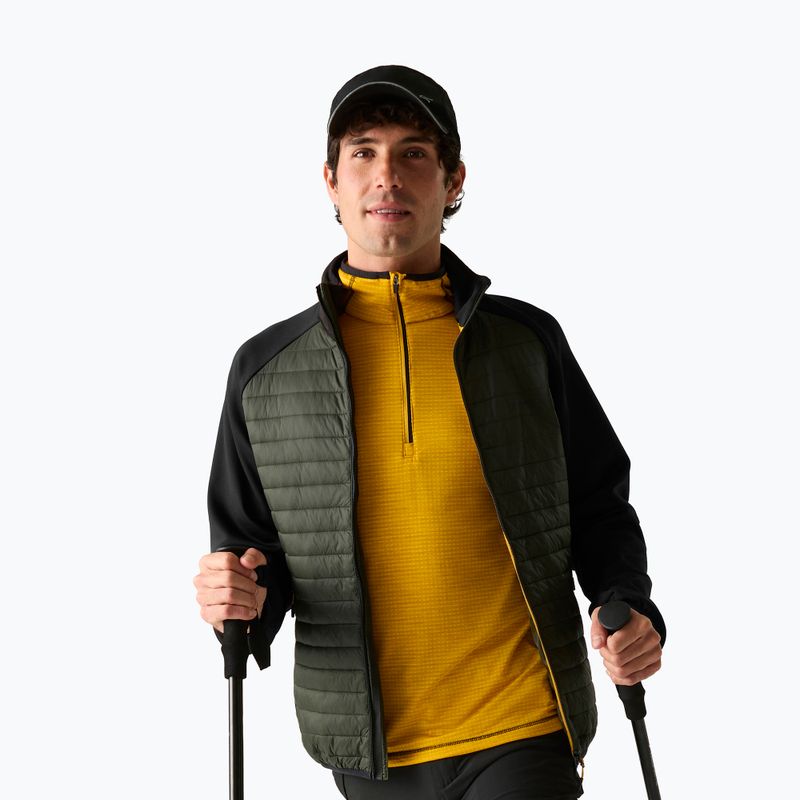 Férfi hibrid kabát REGATTA Clumber Hybrid dark khaki/black/sunset 5