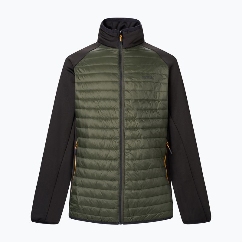 Férfi hibrid kabát REGATTA Clumber Hybrid dark khaki/black/sunset 7