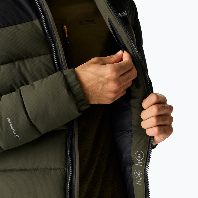 Férfi bélelt kabát REGATTA Aldthron dark khaki/black 7