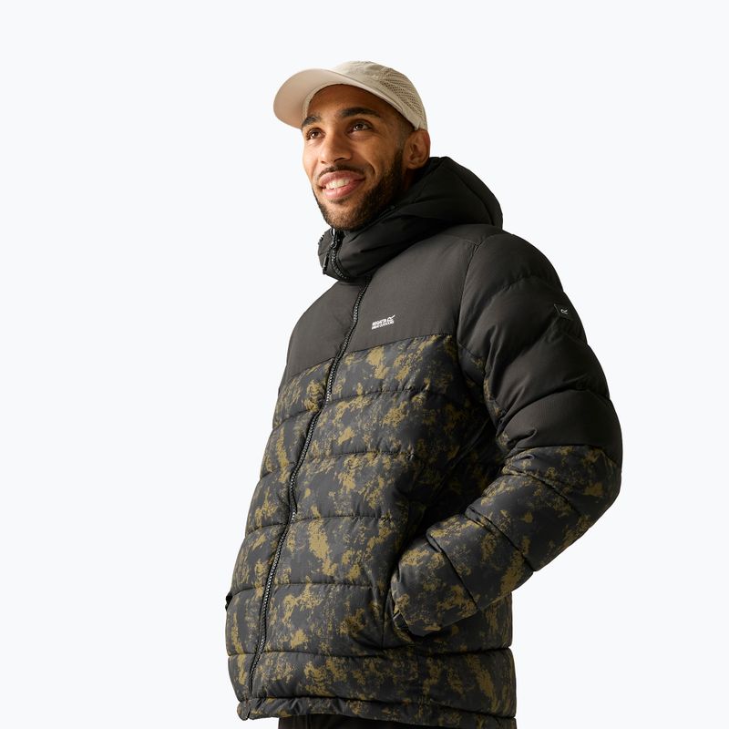 Férfi bélelt kabát REGATTA Aldthron textured print/black 4