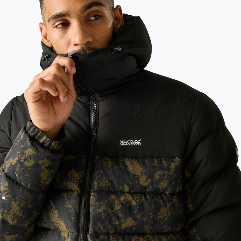 Férfi bélelt kabát REGATTA Aldthron textured print/black 6