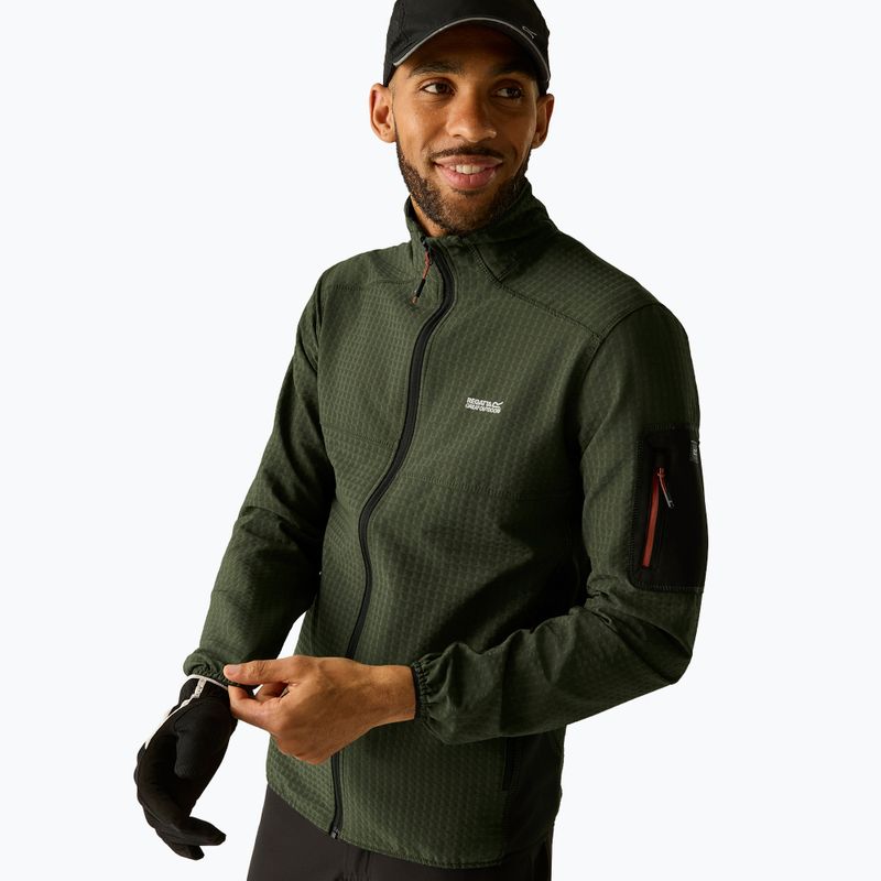 Férfi pulóver REGATTA Baslinn dark khaki/black 3
