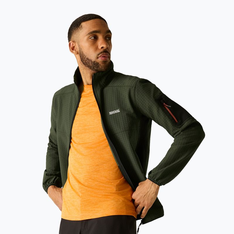 Férfi pulóver REGATTA Baslinn dark khaki/black 5