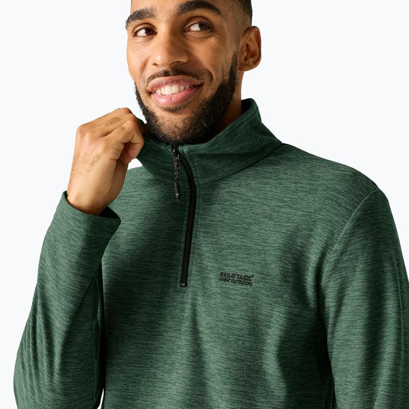Férfi polár pulóver Regatta Thompson Marl dark forest green 5