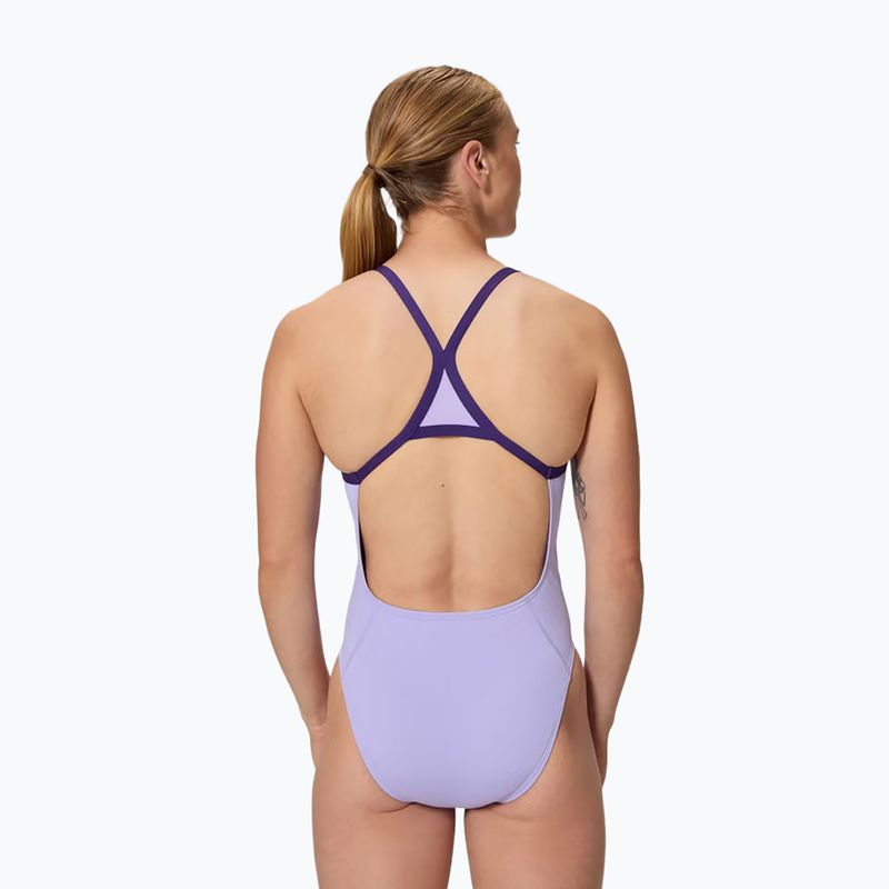 Női egyrészes fürdőruha Speedo Solid Turnback bright lavender 2