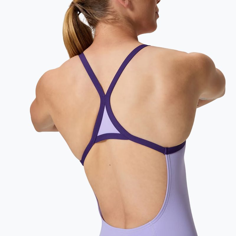 Női egyrészes fürdőruha Speedo Solid Turnback bright lavender 4