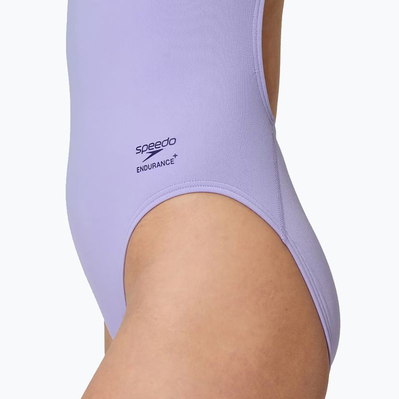 Női egyrészes fürdőruha Speedo Solid Turnback bright lavender 5