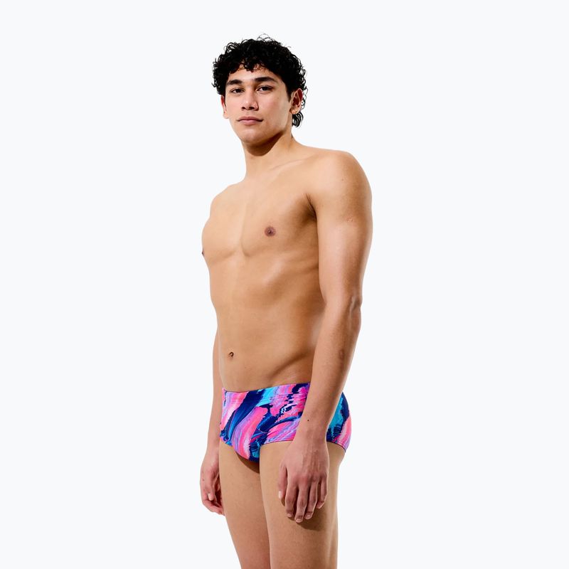 Férfi úszó boxer nadrág Speedo Printed 13.5 cm Brief brushy glitch/hope 6