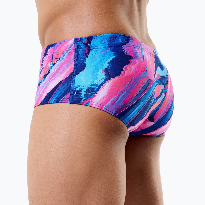 Férfi úszó boxer nadrág Speedo Printed 13.5 cm Brief brushy glitch/hope 8