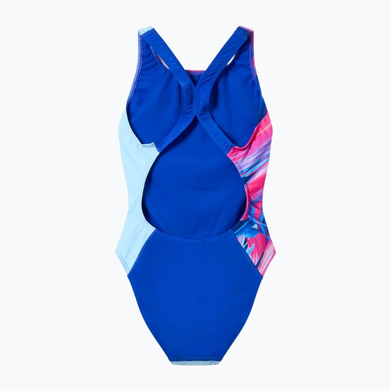 Női egyrészes fürdőruha Speedo FL Placement Printed Powerback brushy shadows/cruise 8