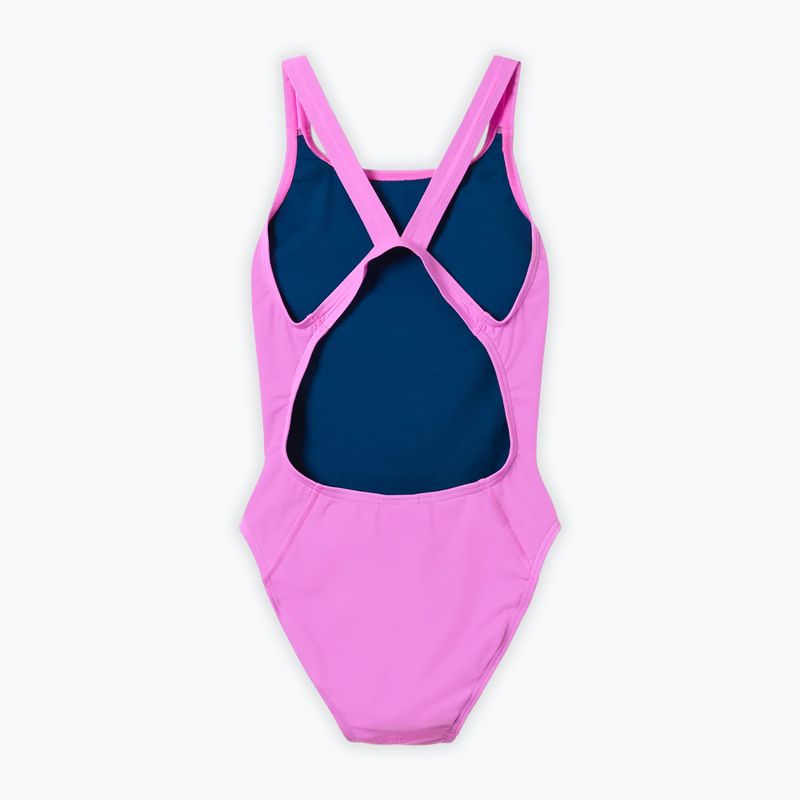 Női egyrészes fürdőruha Speedo Solid Leaderback orchid shine 2