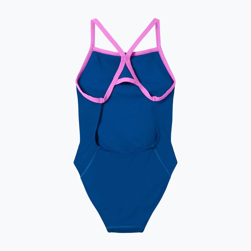 Női egyrészes fürdőruha Speedo Solid Turnback denim teal 7