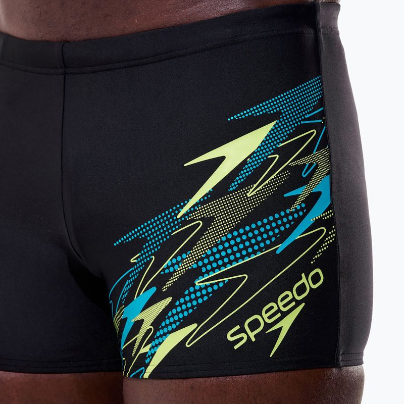 Férfi úszó boxer nadrág Speedo Medley Logo Aquashort anthracite/hyper teal 6
