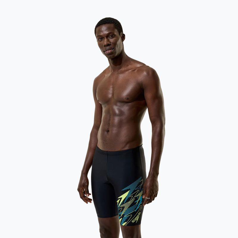Férfi fürdőjammerek Speedo Medley Logo Jammer anthracite/hyper teal 5
