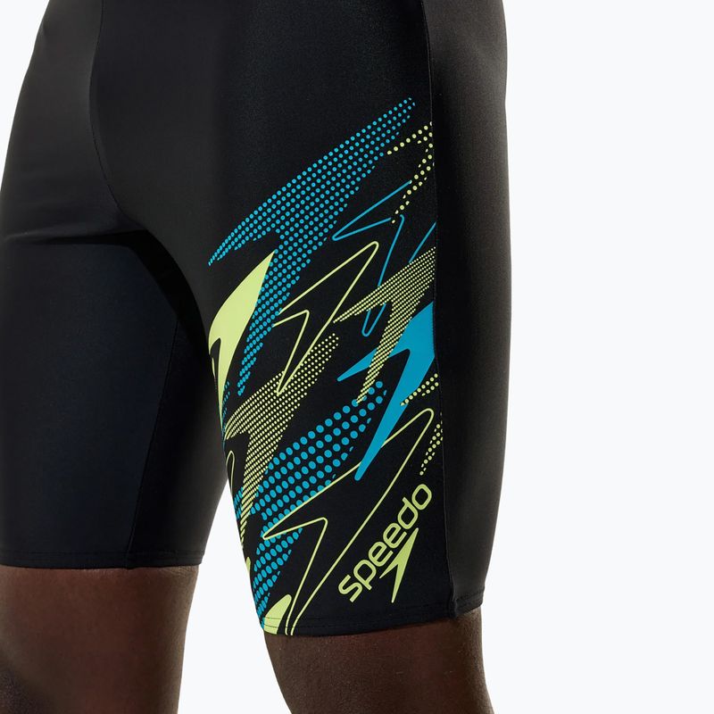 Férfi fürdőjammerek Speedo Medley Logo Jammer anthracite/hyper teal 6