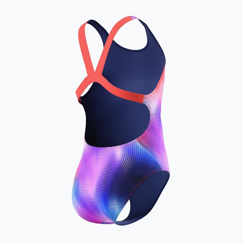 Gyerek egyrészes fürdőruha Speedo Allover Print Leaderback post it pink 2