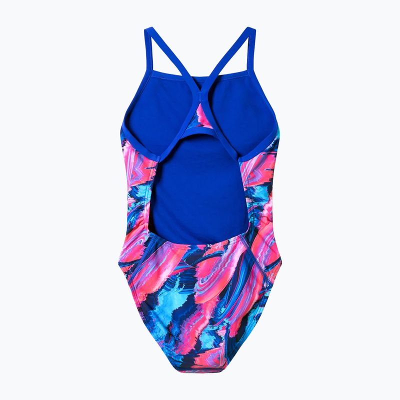 Női egyrészes fürdőruha Speedo FL Printed Turnback brushy glitch/hope 7