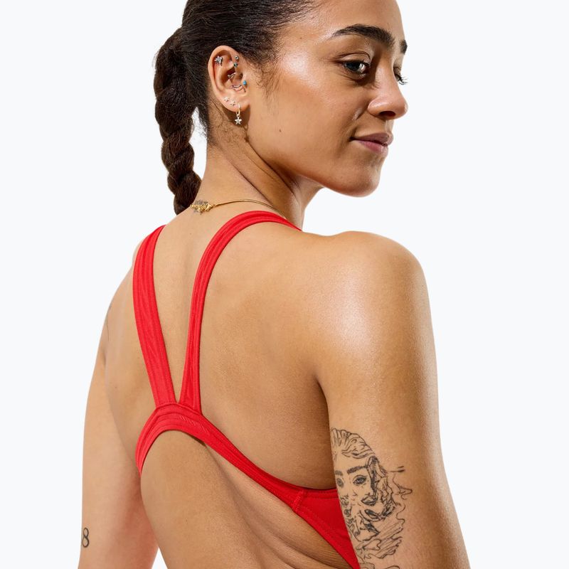 Női egyrészes fürdőruha Speedo Solid Endurancex Leaderback team red 6