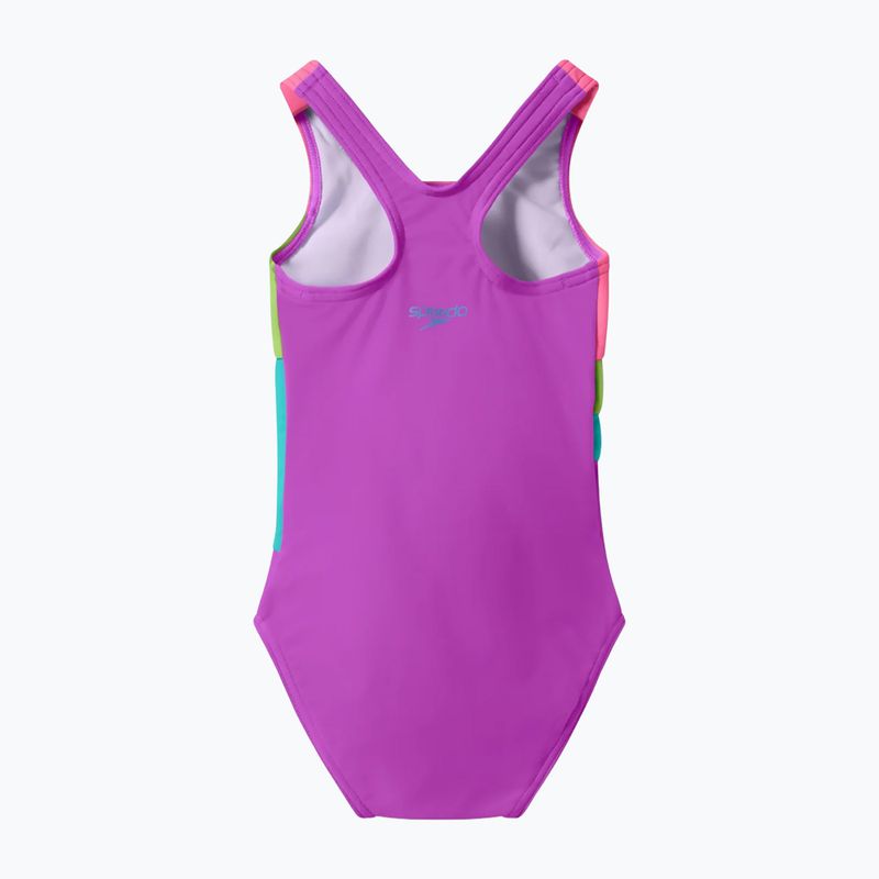 Gyerek egyrészes fürdőruha Speedo Radiating Splice neon jelly 2