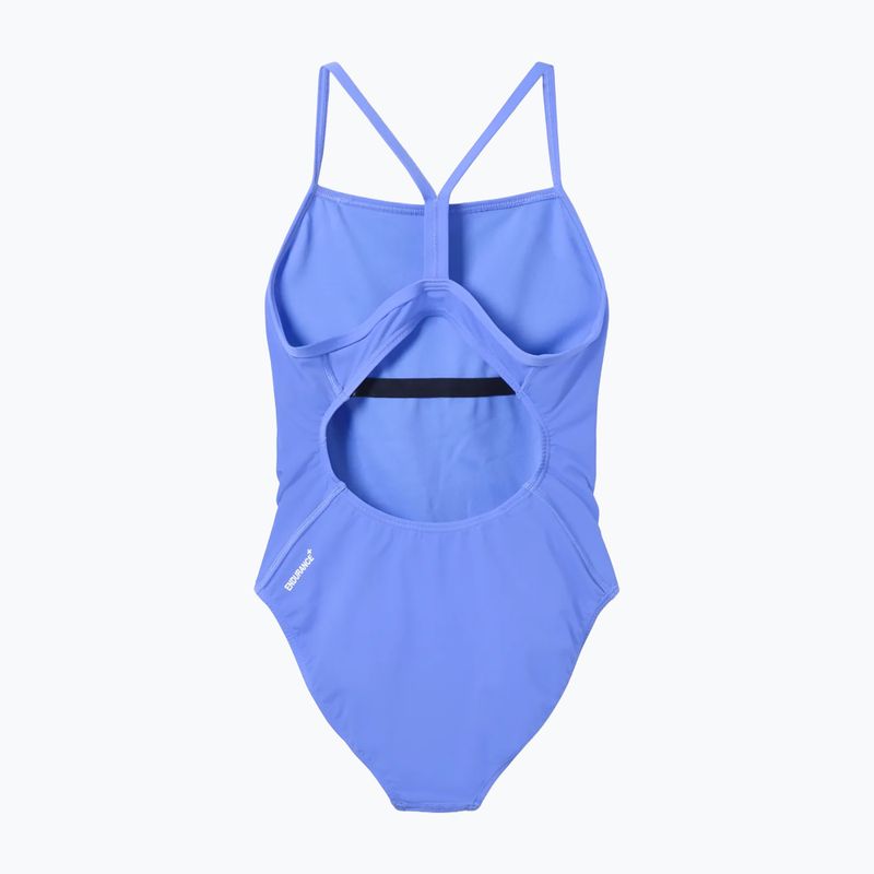 Női egyrészes úszódressz Speedo Endurance+ logóval, vékony pántokkal, moonlight lavender színben 2
