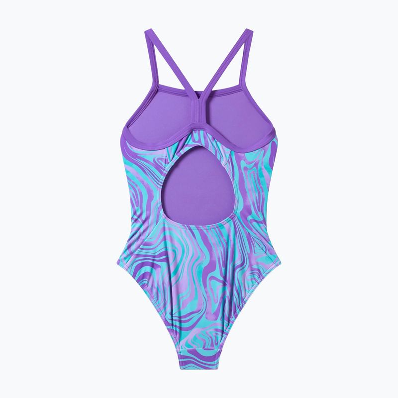 Gyerek egyrészes fürdőruha Speedo Print Thinstrap pace purple 2