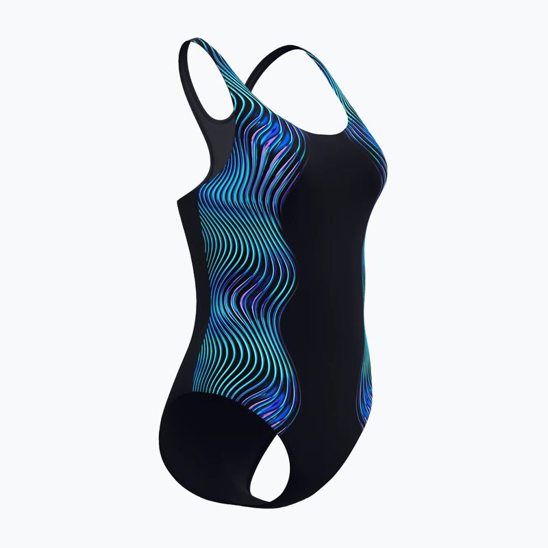 Női egyrészes fürdőruha Speedo Print Medalist anthracite 4