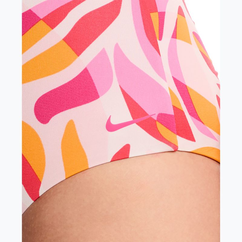 Női egyrészes fürdőruha Nike V-Neck desert pink 5