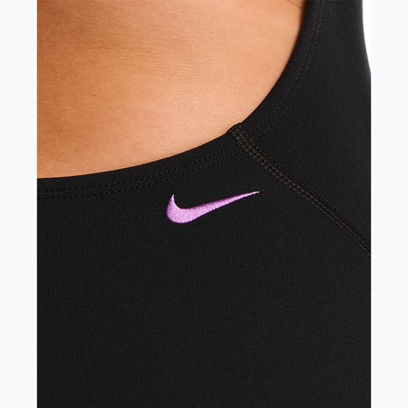 Női egyrészes fürdőruha Nike Hydrastrong Logo Gra jet black 5