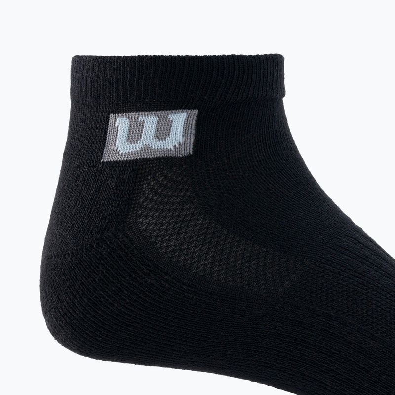 Férfi edzőzokni Wilson 3PP Premium Low Cut 3 csomag fekete W8F2B-3730 3