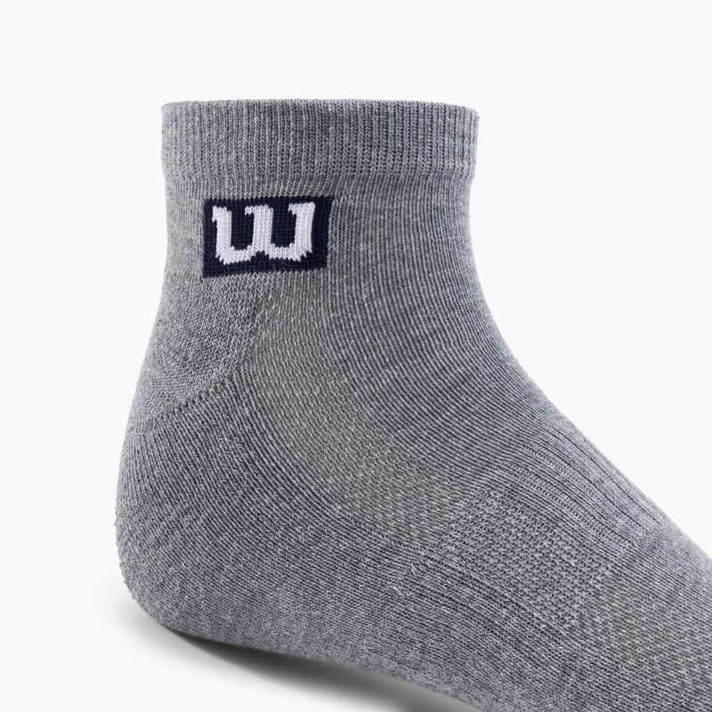Férfi edzőzokni Wilson Premium Low Cut 3 csomag szürke W8F3H-3730 3