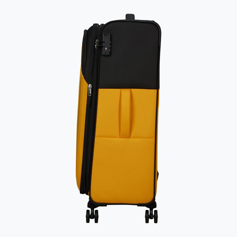 American Tourister Daring Dash 117 l bőrönd fekete/sárga színben 4