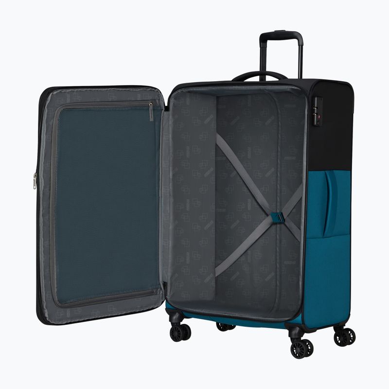 American Tourister Daring Dash 117 l bőrönd fekete / kék színben 6