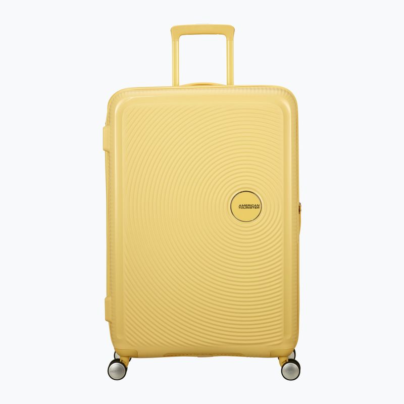 American Tourister Soundbox utazótáska 110 l pasztellsárga színben