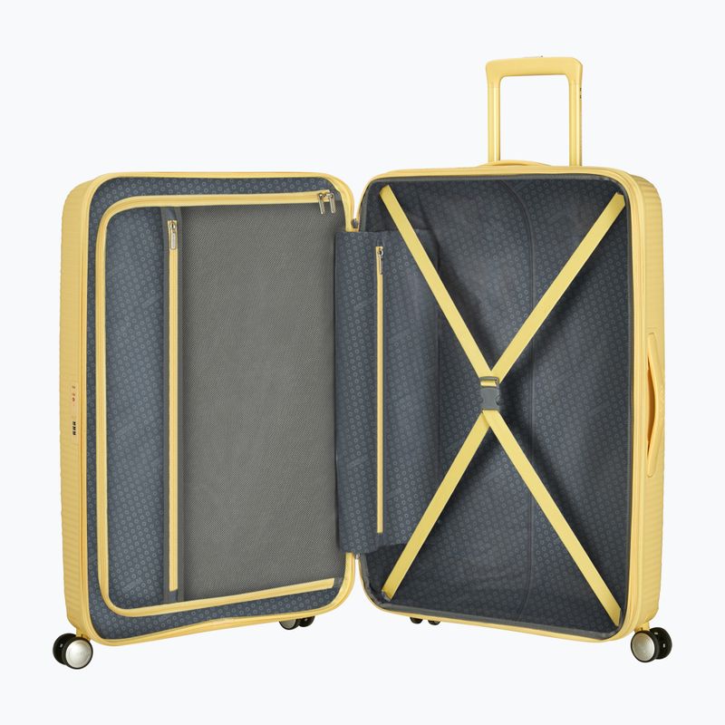 American Tourister Soundbox utazótáska 110 l pasztellsárga színben 5