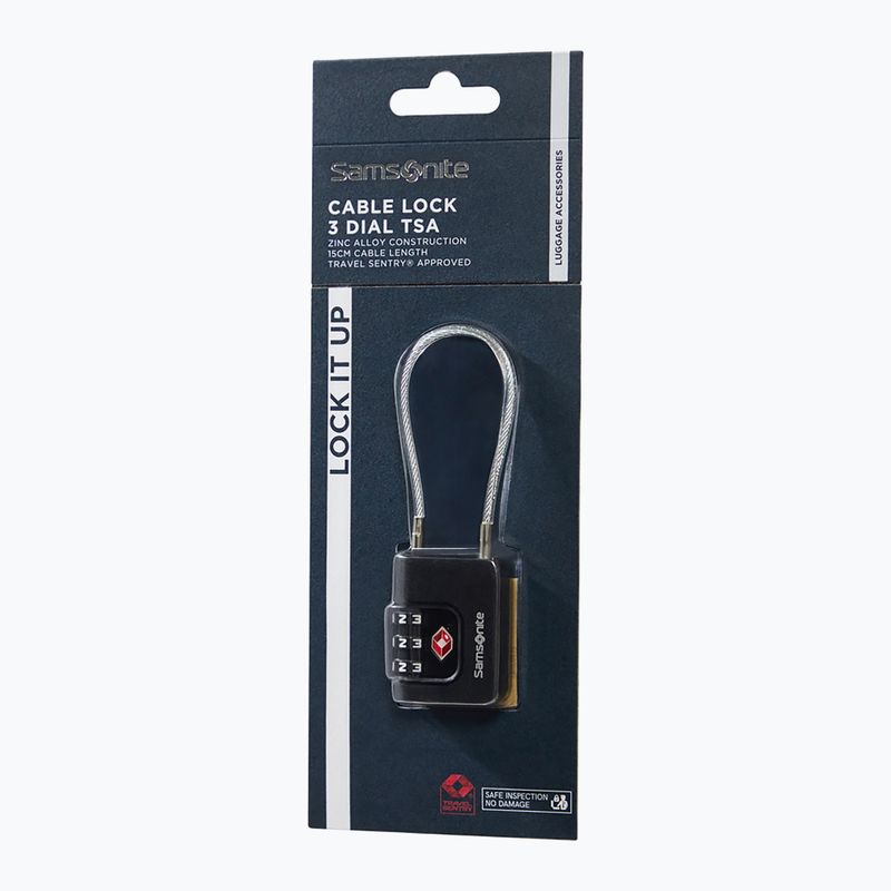 Lakatt Samsonite Cablelock 3 Dial TSA black 3