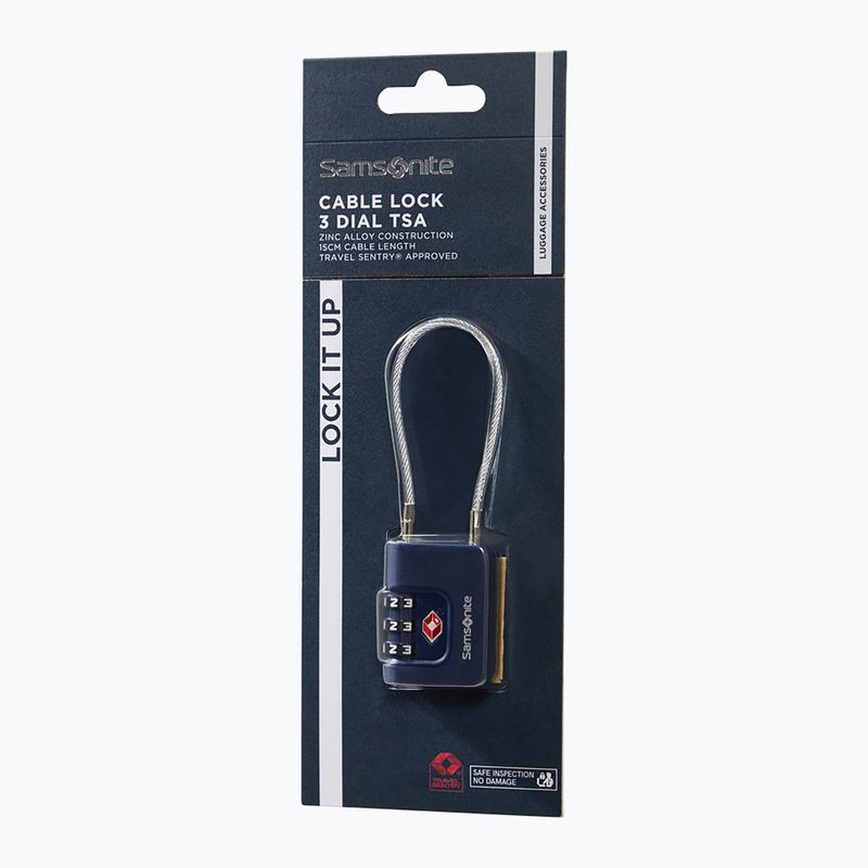 Lakatt Samsonite Cablelock 3 Dial TSA midnight blue 3
