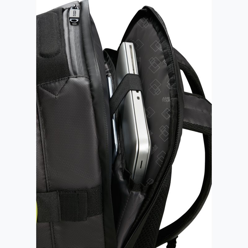 American Tourister Urban Track Laptop BP bevonatos hátizsák 15.6" 29 l fekete / lime 6