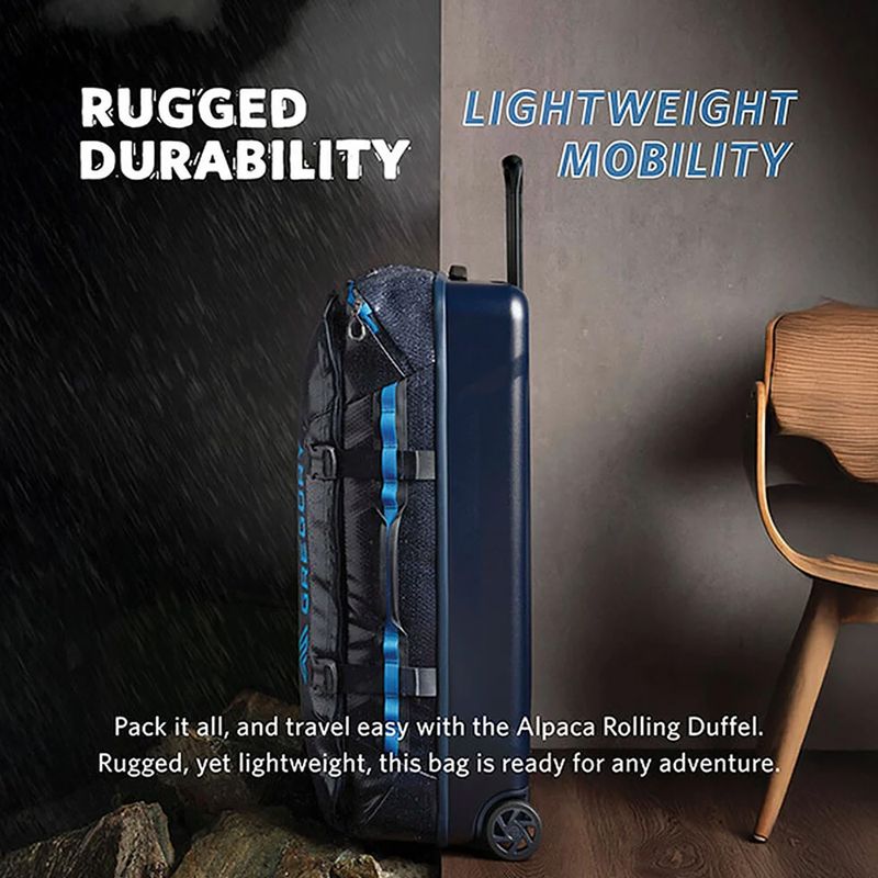 Utazótáska Gregory Alpaca Wheeled Duffel 100 l obsidian black 6