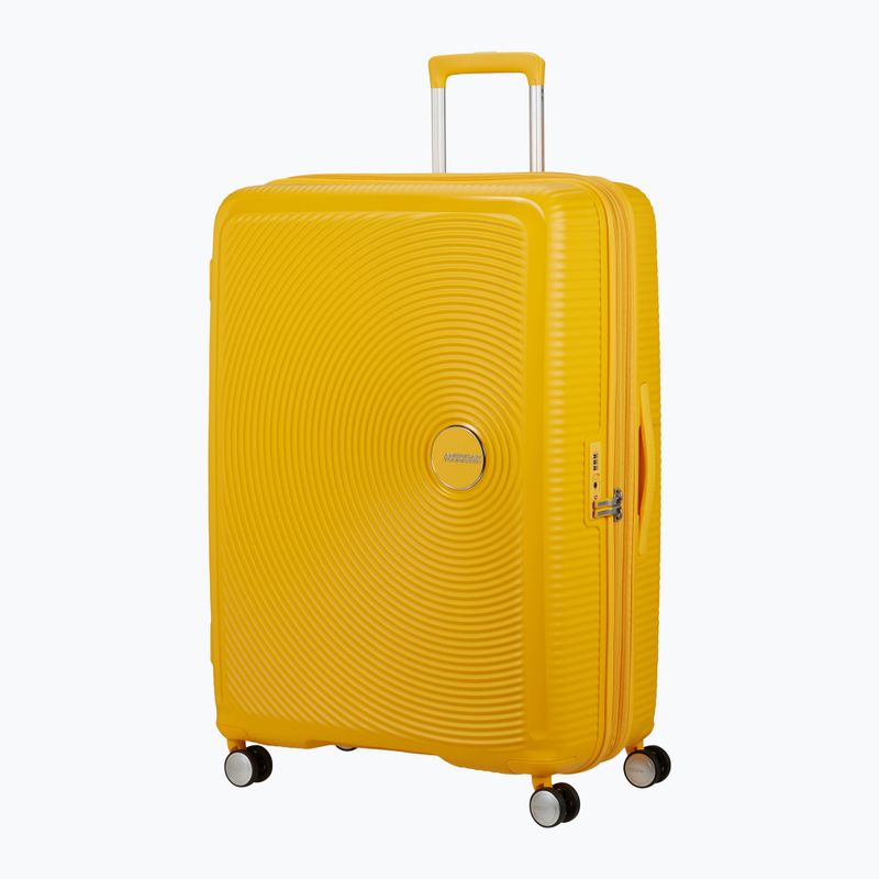 Utazó bőrönd American Tourister Soundbox 82 130 l golden yellow 4