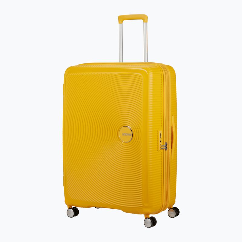 Utazó bőrönd American Tourister Soundbox 82 130 l golden yellow 5